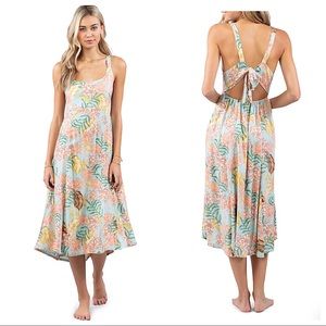 Rip Curl La Bonita Floral Tropical Print Dress Size M. NEW